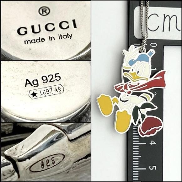 GUCCI Necklace Donald Interlocking Silver 925 - Picture 7 of 10